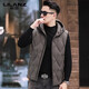 LILANZ high-end down jacket vest for men autumn and winter new fashion casual warm vest vest light jacket gray green 2XL 185 recommended 150-170 Jin Jin equals 0.5 kg