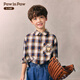 PawinPaw cartoon bear children's clothing 26 spring and summer new boys and children lapel plaid shirt loose