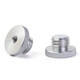 Xu ordered 58 coarse tooth adapter screw laser level tripod thread adapter nut accessories conversion 14 38 5/8 thick external turn 1/4 inner aluminum nut silver 2 pcs
