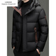 Emporio Armani EA7 Armani winter business casual down jacket men's thickened bread coat warm jacket young and middle-aged men's short duck black M suitable for 100-125Jin Jin equals 0.5 kg