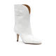 Isabel Marant women's short boots are comfortable, lightweight, non-slip, breathable, white stitching design, slip-on cowhide upper, commuting, white 36
