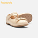 BALABALA balaOne BALABALA children's princess shoes for girls 2025 new spring and autumn sweet princess soft-soled shoes off-white 10301 23 (foot length 13.8-14.2/inner length 15.2)