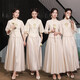Xinyoujie 2025 Spring New Chinese Style Champagne Cheongsam Slim Bridesmaid Dress Premium 2026 M12 Champagne S