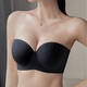 Tingmei (GRACWELL) strapless underwear women's non-slip invisible tube top push-up seamless secondary breasts anti-sagging breathable bra black one size 75B