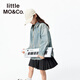 Little MO&Co. Show same style little moco children's clothing 26 new children's pony pure cotton denim shirt long-sleeved parent-child denim blue 140 140/68