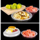 Thickened disposable dinner plate, thickened plastic dinner plate, food-grade household dish, fruit plate, barbecue dish, 8-inch round dish, 10 pieces