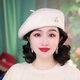 Xiaohongshu 2025 new versatile beret new retro style painter autumn and winter temperament fashion - Angora red one size adjustable