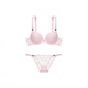 Victoria's Secret Rhinestone Decorated Versatile Bra Low Waist Triangle Underwear Set Women's Set (Pink) S 32C+(70C+S)