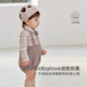 Babylove Anxinrou baby bag spring and autumn pure cotton clothes long-sleeved fake two-piece western style triangle hoodie