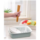 Yusenyi double-layer vegetable basin household vegetable storage basket rectangular fruit water leakage storage white