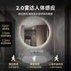 DYQT smart round mirror bathroom mirror with light led cosmetic mirror bathroom mirror washbasin mirror wall-mounted mirror A type no touch + white light 120x120 cm
