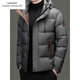 Emporio Armani EA7 Armani winter business casual down jacket men's thickened bread coat warm jacket young and middle-aged men's short duck black M suitable for 100-125Jin Jin equals 0.5 kg