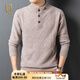 OLJ high-end luxury brand sweater for men 2025 new autumn and winter pure wool half turtleneck knitted men's long-sleeved wool rice camel (high-end gift box) 2XL 125