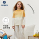 Navigare girls long-sleeved T-shirt spring new children's T-shirt sports and comfortable spring miracle orange beige gradient 120
