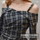 UNIFREE Spring 26 American College style irregular hem design fashionable age-reducing slim long-sleeved shirt Black L