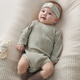 Bali Piggy Tailor-made Baby Clothes Spring and Autumn Modal Cotton Baby Seamless Spring Jumpsuit Newborn Clothes Watershirt Green 59cm
