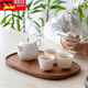 Tuojin walnut rectangular tray dry tea tray cake bread breakfast snack tray hotel supplies restaurant tea tray walnut square tray