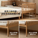 Bedra de madera de madera Genji Buardería de madera de madera que empalme cama cama grande cama ancha que empalme de niños y niñas cama pequeña de 0,8 metros cama para niños (con barandilla) + j115 colchón