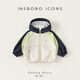 INSBOBOINSbobo Girls Jacket 2026 Spring New Style Hooded Boys Jacket Children's Fashionable Top Spring Clothes Off-White 80