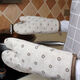 Sanqihu insulated triangular pot cap, high temperature resistant, anti-scalding, thickened anti-scalding gloves, microwave baking oven oven gloves, extended, small flower gloves, lace thickened style 1 piece