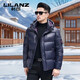 LILANZ Fashion Down Jacket Men's 2025 Winter New Casual Trendy Shorts Warm 90 Duck Down Hooded Jacket Black M 170