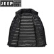 JEEP SPIRIT stand collar lightweight rib down jacket men's short 2025 autumn and winter new fashion versatile warm jacket trend light gray 5865 90 velvet + upgraded version 3XL 190/104A 165-180Jin Jin equals 0.5 kg