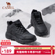 Camel (CAMEL) Lingfeng 2.0 plus velvet mid-high top casual men's warm and waterproof outdoor hiking versatile shoes 2025 autumn and winter new style K15C363048, black/dark gray, men's 42