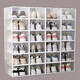 Fantasy Plastic Shoe Box Transparent Storage Box Drawer-type Porch Storage Artifact Single Shoe Cabinet for Shoes to Save Space Shoe Rack Women's Flip White Frame Buy 6 Get 6 Free Total 12 Pieces 0x0x0cm