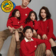 G.duck new year parent-child wear 2025 new winter red knitted sweater mother and son mother and daughter family autumn and winter wear magenta 130 baby sweater