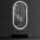 DYQT oval led makeup mirror wall-mounted bathroom smart bathroom mirror with light anti-fog dressing table mirror wall-mounted no light model high-definition explosion-proof 40x70 cm
