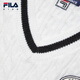 FILA Children's Clothing Sweater 2026 Spring New Boys' V-neck Pullover Woolen Vest Jade White-WT 150