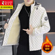 Woodpecker Jacket Men's Autumn and Winter 2025 New Velvet Thickened Trendy Handsome Casual Versatile Jacket Youth Cotton Jacket 8835 Khaki Velvet Thickened XL (Suitable for 130-150 Jin Jin equals 0.5 kg)