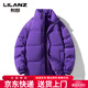 LILANZ 90 White Duck Down Short Down Jacket Thickened Stand-up Collar Lightweight Warm Couple Loose Bread Down Jacket Black L