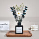 Shantou Lincun Fukien Fumigation Floral Dried Flower Fumigation Bathroom Air Fresh Classic Black Home Soft Decoration Gardenia Square Vase