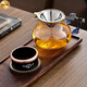 Jun Min's newly upgraded Damascus steel tea drain Kung Fu tea set filter Newly upgraded Seiko shield copper tea drain + fair cup DL