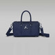 Jordan sports bag for men and women, Boston bag, metal label dual-use shoulder strap, trendy sports style hand-held crossbody bag, Midnight Navy/Navy Blue