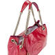 GUCCI Women's Shoulder Bag Large Capacity Lightweight Carry Daily Use Fashion Matching Red Patent Leather Metal Chain Bunt