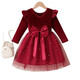 Girls Dresses Autumn and Winter 2025 Autumn Clothes New Children's Clothes Autumn Skirts Children's Sequined Autumn Skirts Princess Skirts Fashionable Red 100 cm 3-4