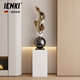 IENKI German high-end electroplating art large-scale ornaments living room hotel club lobby landing opening moving gift 80cm high sculpture art gold style (without base)