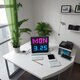 Zailu pixel clock ornaments large digital clock clock living room bedroom smart simple electronic wall clock creative table set black