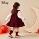 Disney (Disney) New Year Red Princess Dress Set 26 Winter Girls New Year's Clothes Plus Velvet Bottoming Shirt + Dress Two-piece Set 110