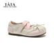 TATA children's shoes, girls' leather shoes, spring new soft-soled shallow shoes, little girls' shoes, TT6139 pink 27