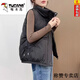 Woodpecker (TUCANO) Down Cotton Vest Women's 2025 Autumn and Winter New Outerwear Korean Style Super Thick Vest Versatile Slim Short Vest Jacket Black M Recommended 80-110Jin Jin is equal to 0.5 kg