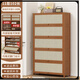 Shoe storage artifact shoe cabinet at home doorway outdoor multi-layer simple entry storage bamboo shoe rack new style brown plastic rattan door extended version 11 layers 100 long (widened 32CM)