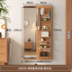 Chuxitang solid wood contact lens push-pull and close the hidden full-body mirror wall can cover the wall-mounted hole board fitting mirror [package installation] walnut color width 40X height 150cm