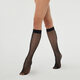 Wo wo niao Wolford/Wolford Twenties hollow fishnet calf socks 7005_black S
