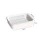 Yusenyi double-layer vegetable basin household vegetable storage basket rectangular fruit water leakage storage white