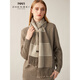 Zhenbei men's pure cashmere scarf winter new warm knitted scarf business casual plaid scarf A82 black