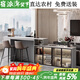 Supai slate bar table sofa back cabinet home living room small apartment island dining table partition sideboard integrated table elegant gray (glass door) - 2 meters long