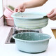 Shantou Lincun vegetable basin double-layer thickened vegetable drain basket household fruit plate storage basket multi-functional vegetable basket kitchen utensils Nordic Green